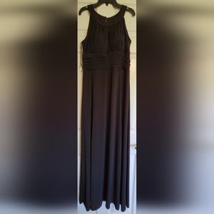 Sangria black formal maxi dress with empire waistline